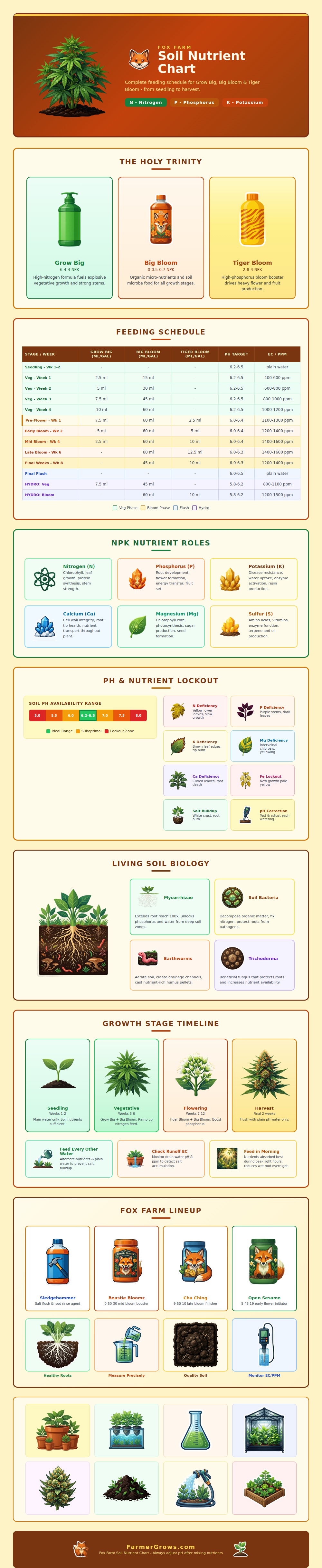 Fox Farm Soil Nutrient Chart