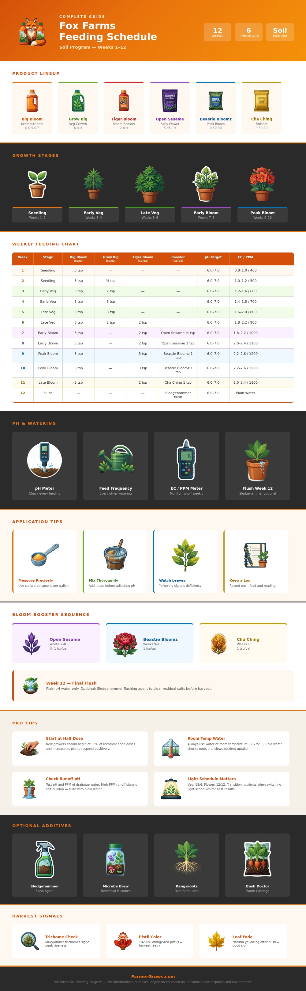 Fox Farms Feeding Schedule Chart