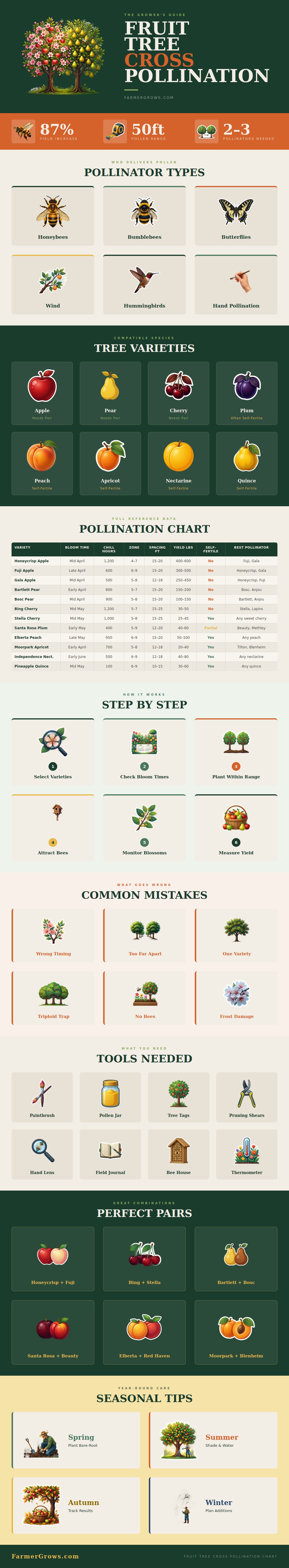 Fruit Tree Cross Pollination Chart