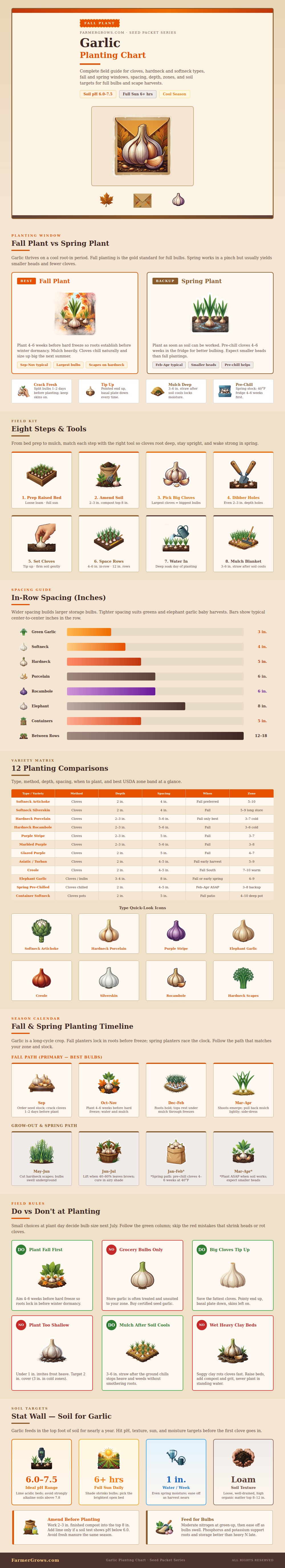 Garlic Planting Chart