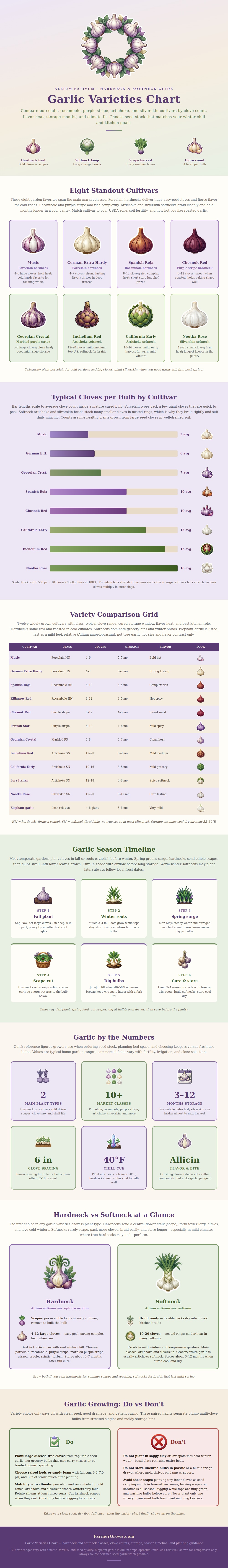 Garlic Varieties Chart