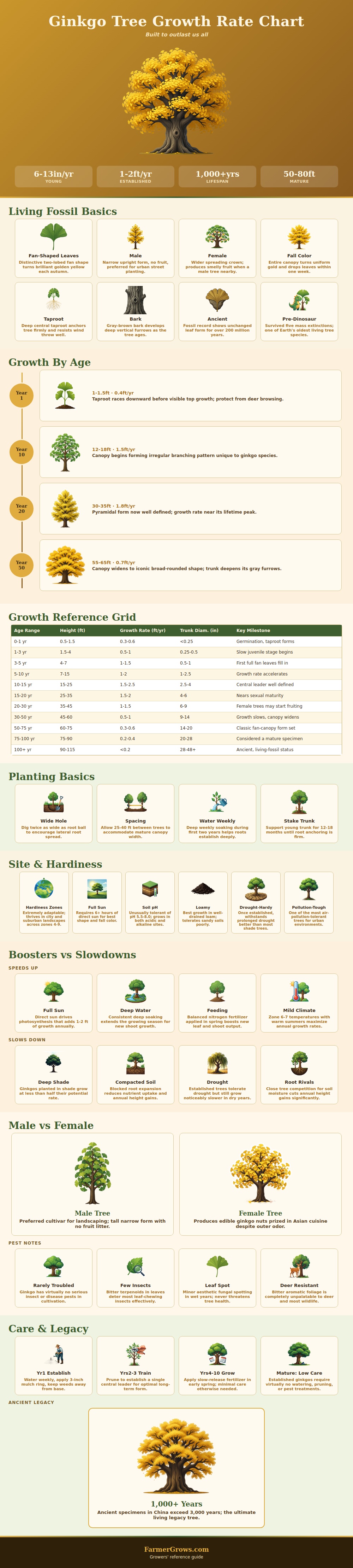 Ginkgo Tree Growth Rate Chart