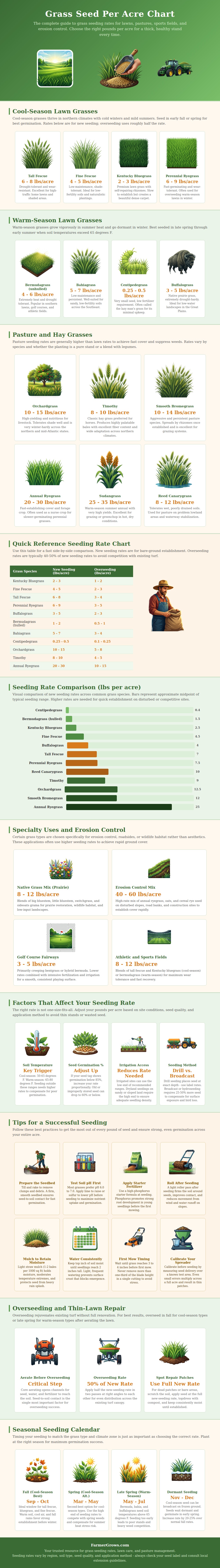 Grass Seed Per Acre Chart