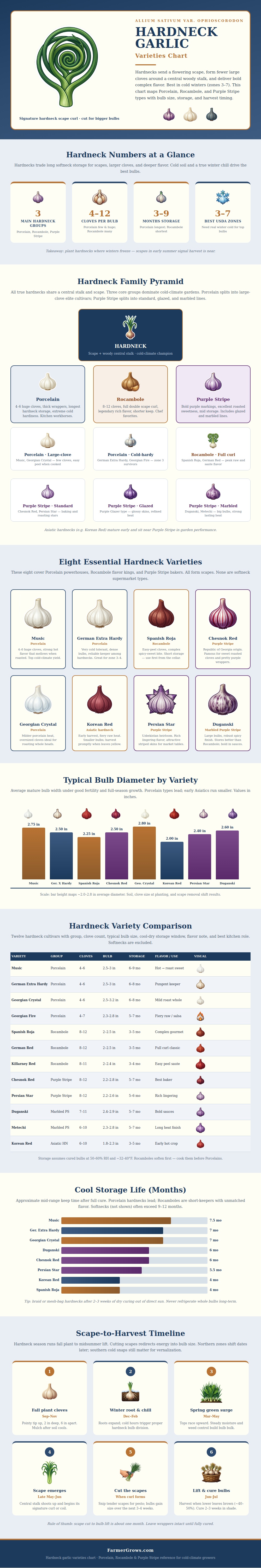 Hardneck Garlic Varieties Chart
