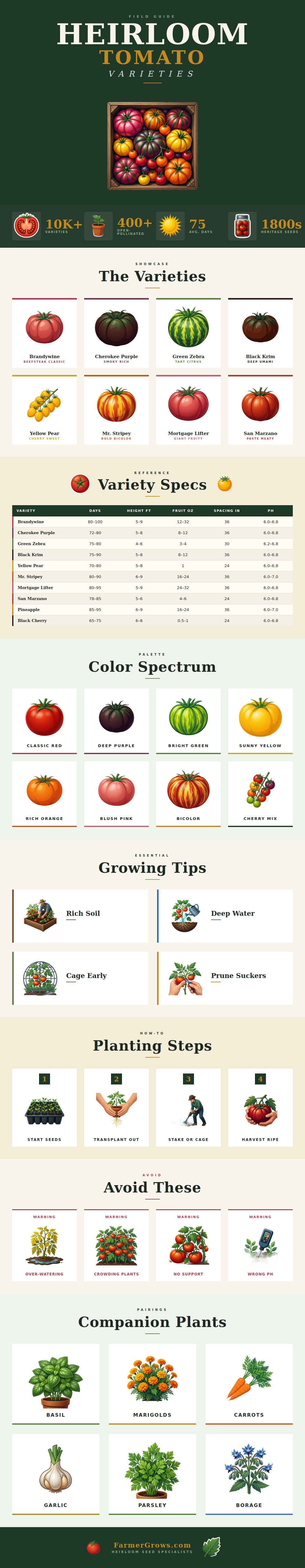 Heirloom Tomato Varieties Chart