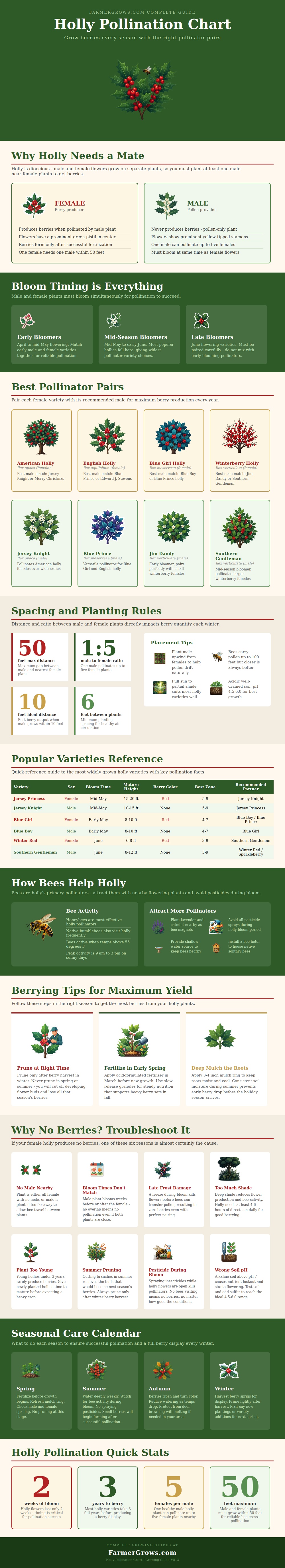 Holly Pollination Chart