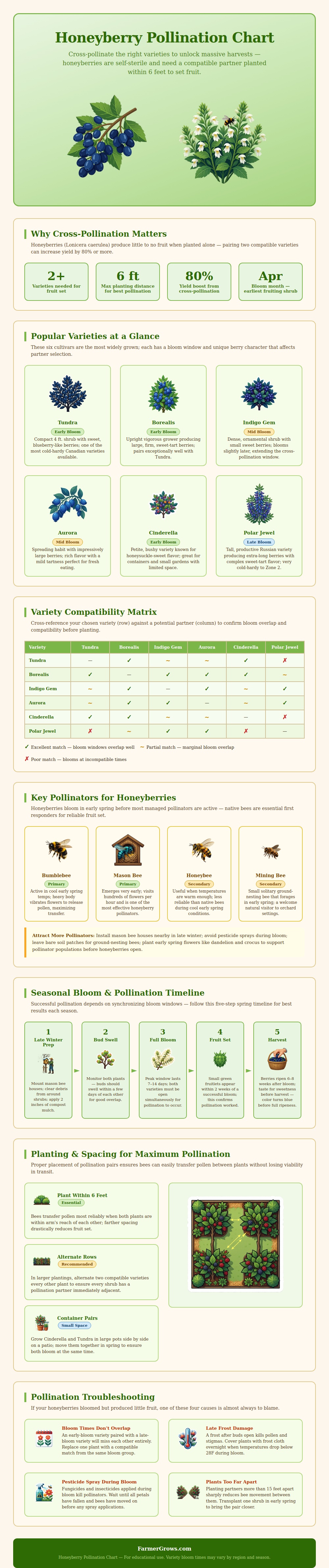 Honeyberry Pollination Chart