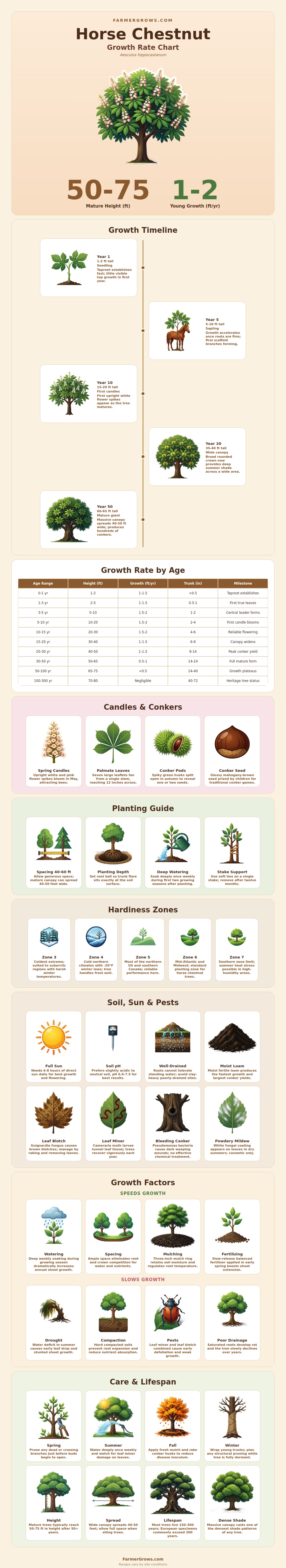 Horse Chestnut Tree Growth Rate Chart
