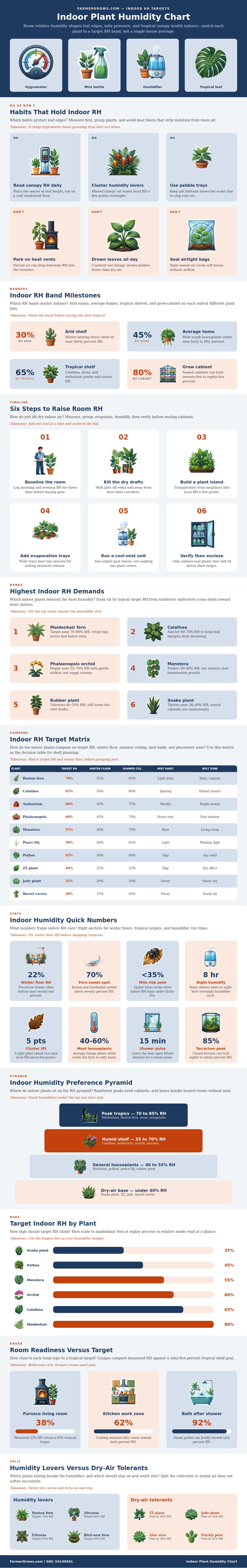 Indoor Plant Humidity Chart