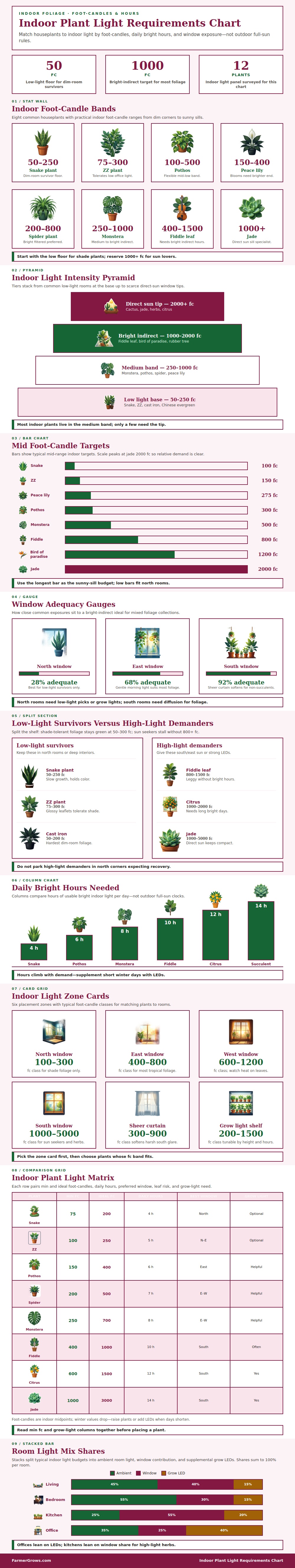 Indoor Plant Light Requirements Chart