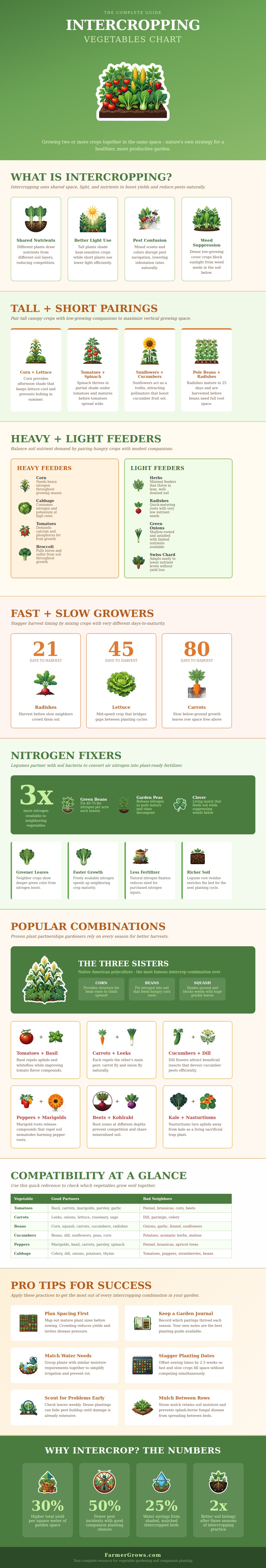 Intercropping Vegetables Chart