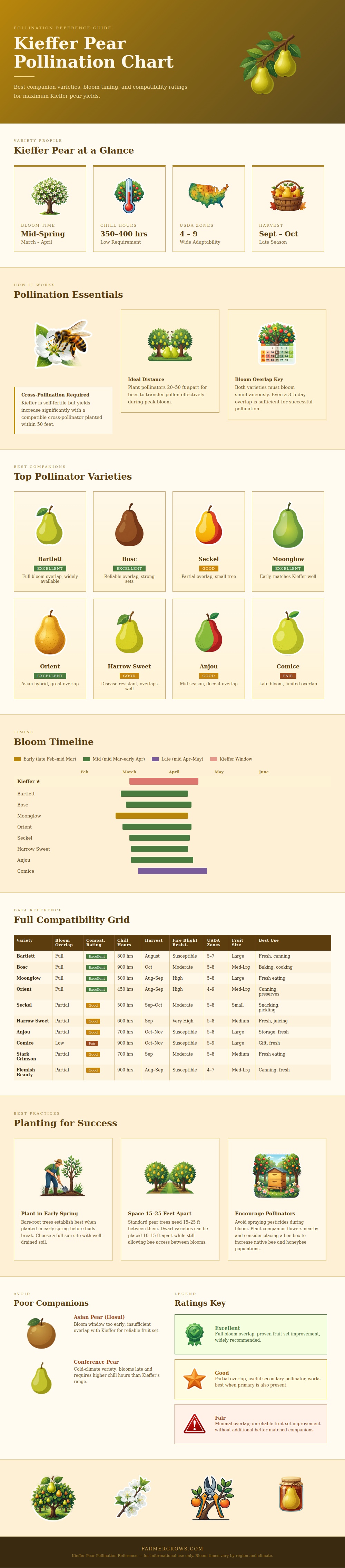 Kieffer Pear Pollination Chart