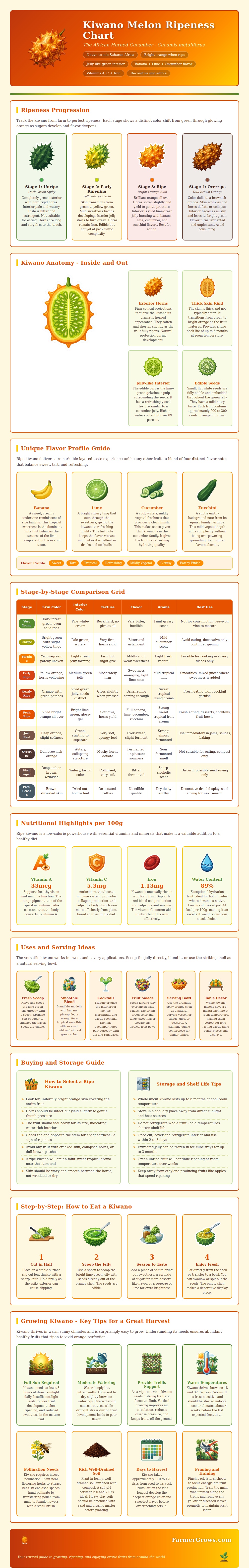 Kiwano Melon Ripeness Chart