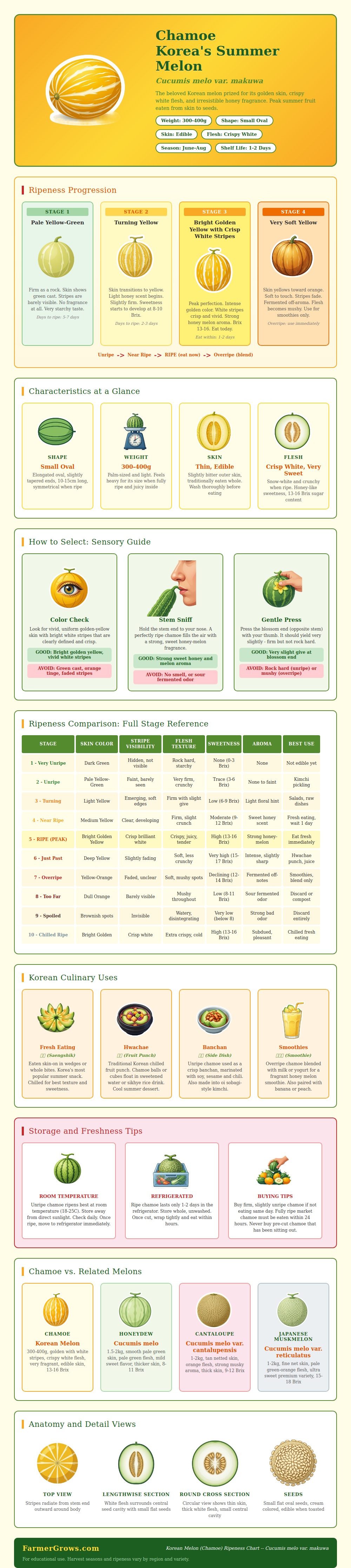 Korean Melon Ripeness Chart