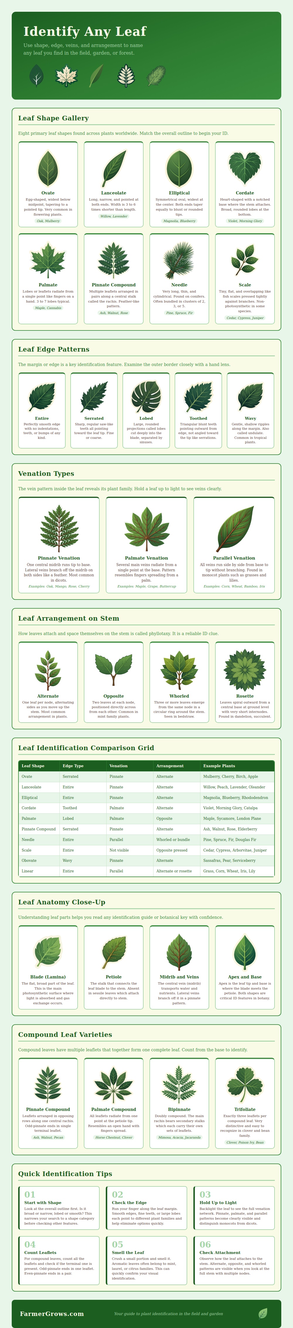 Leaf Shape Identification Chart