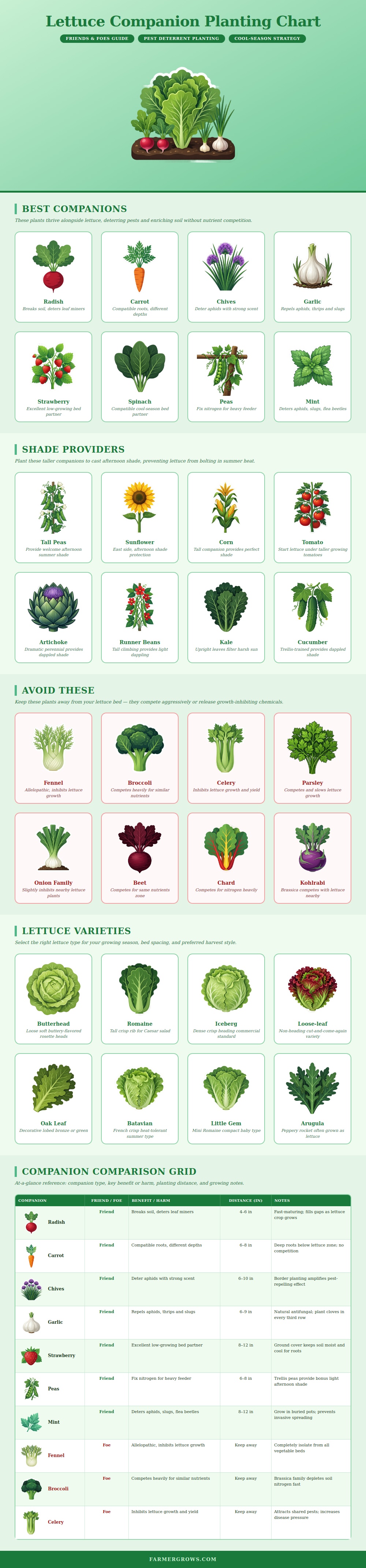 Lettuce Companion Planting Chart