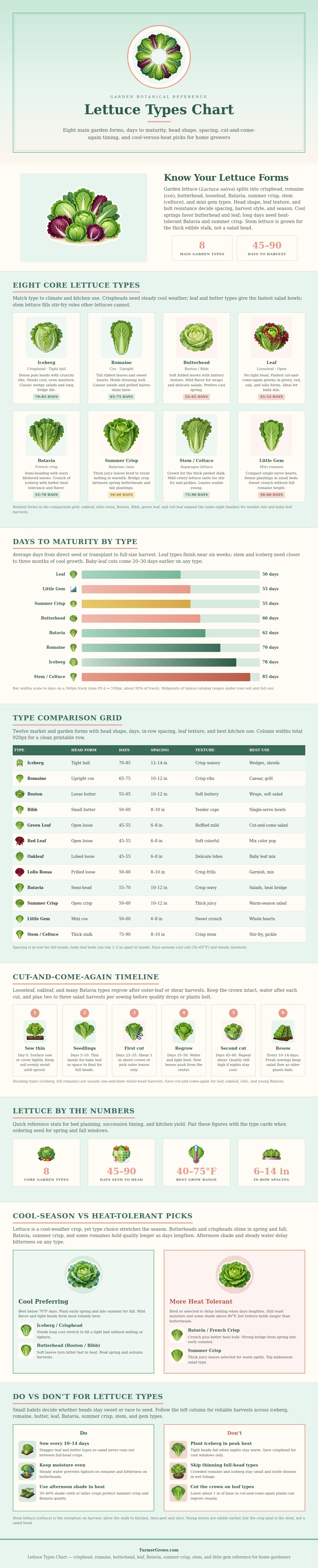 Lettuce Types Chart