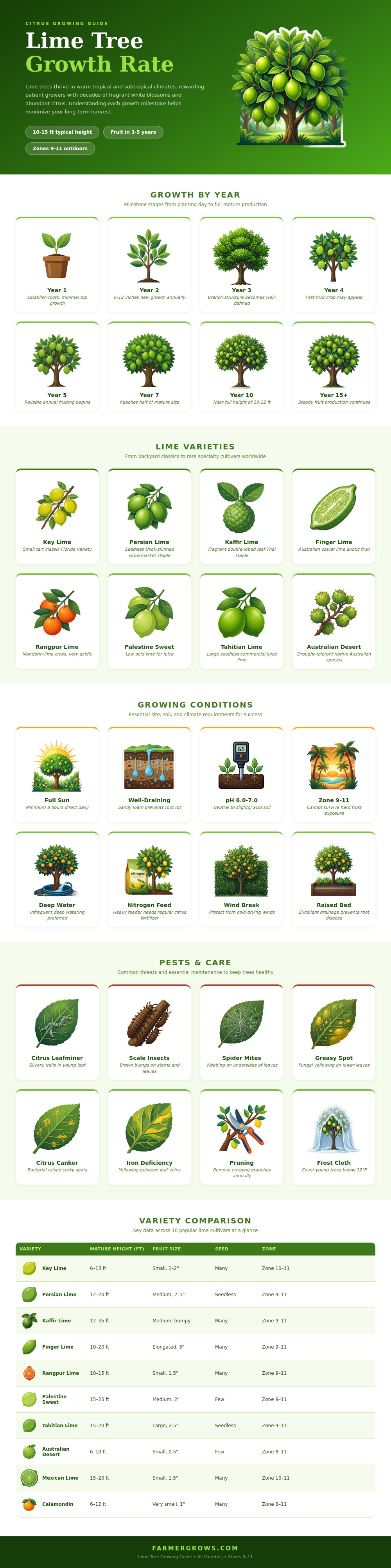 Lime Tree Growth Rate Chart
