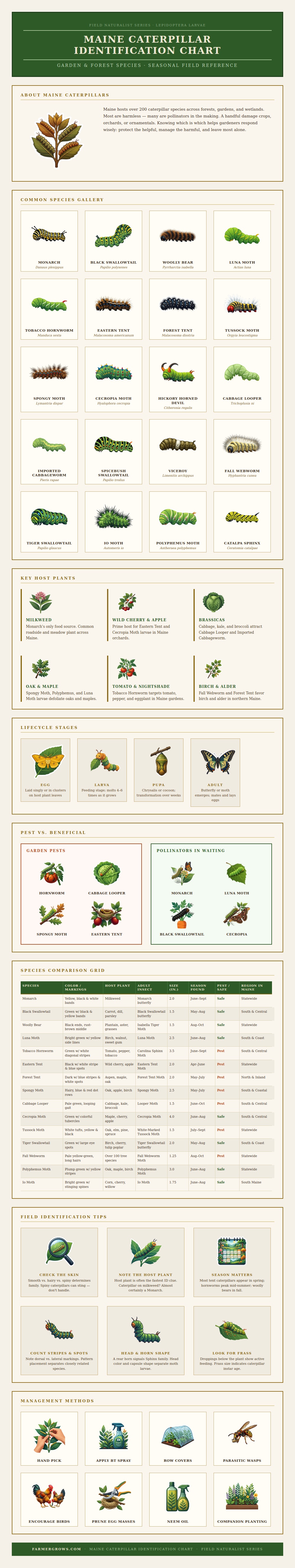Maine Caterpillar Identification Chart