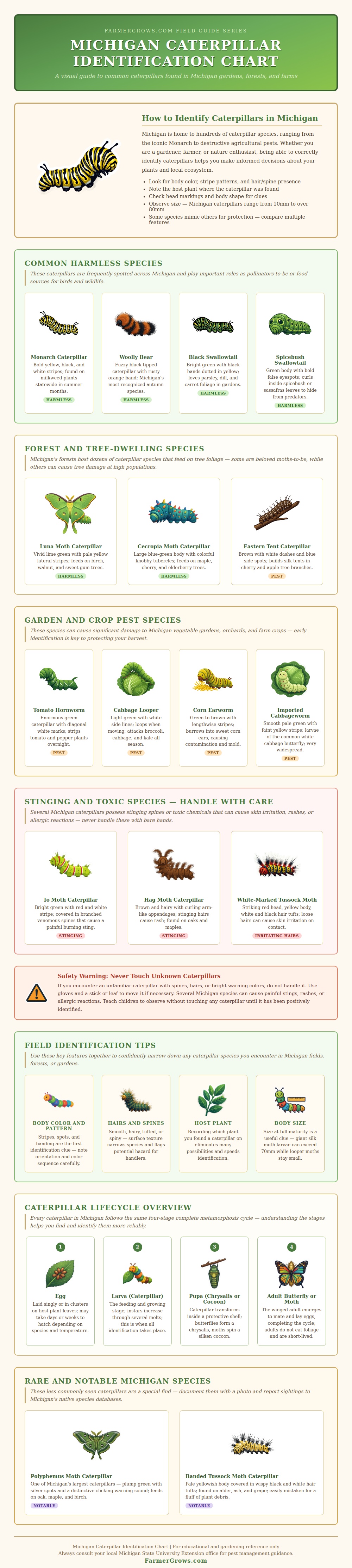 Michigan Caterpillar Identification Chart