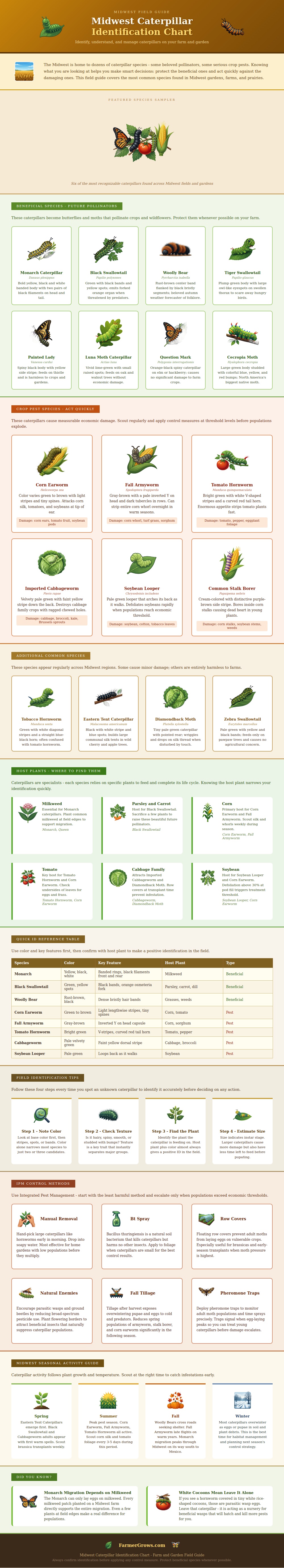 Midwest Caterpillar Identification Chart