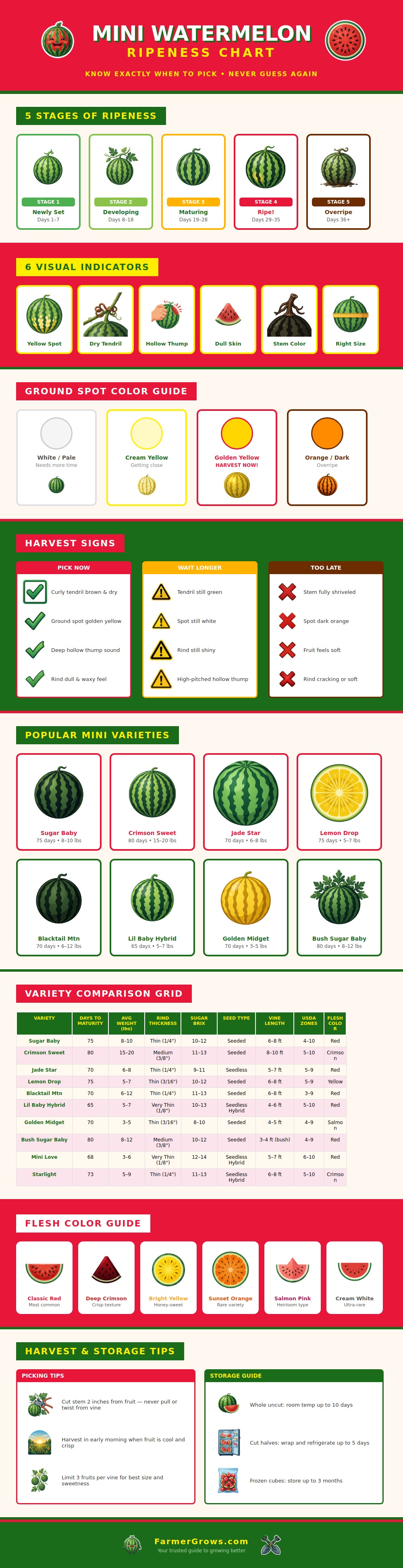 Mini Watermelon Ripeness Chart