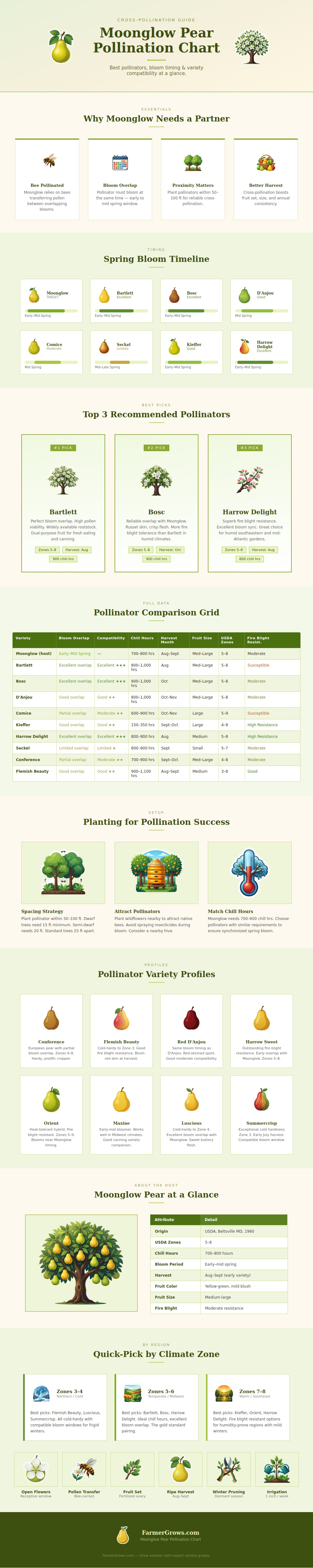 Moonglow Pear Pollination Chart