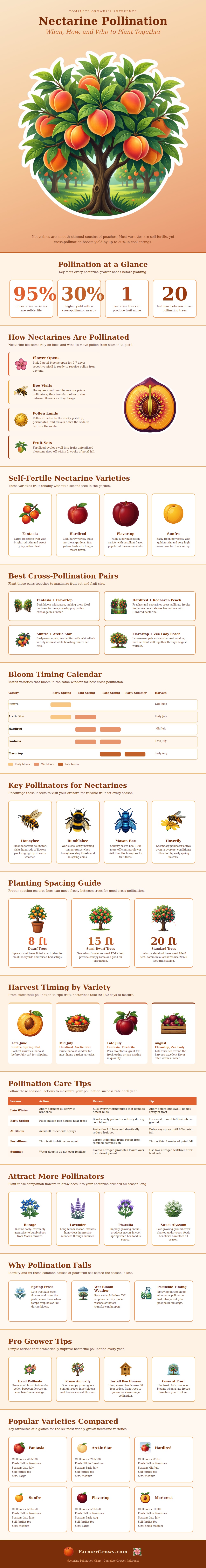 Nectarine Pollination Chart
