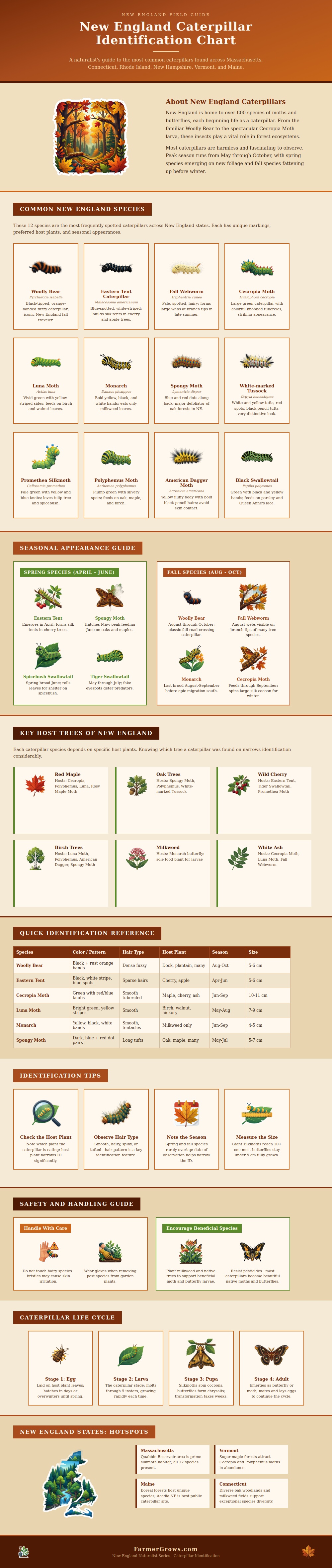 New England Caterpillar Identification Chart