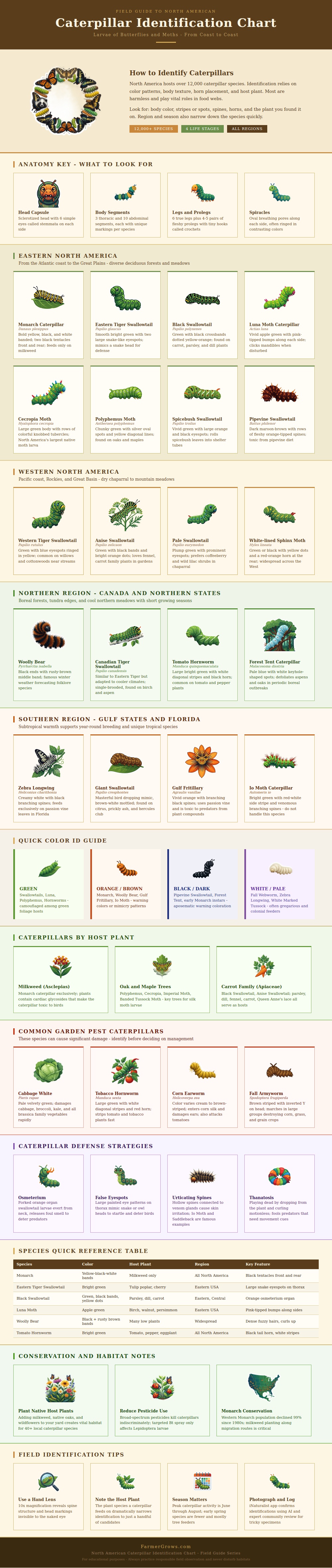 North American Caterpillar Identification Chart