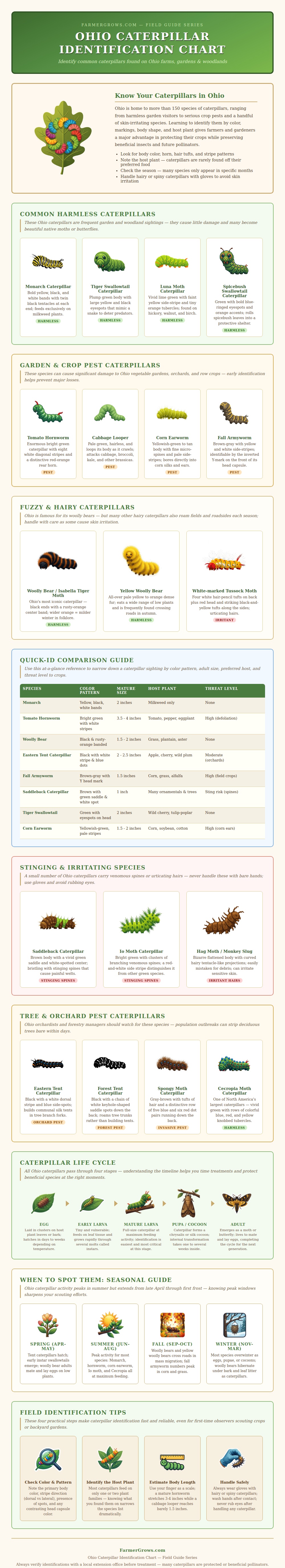 Ohio Caterpillar Identification Chart