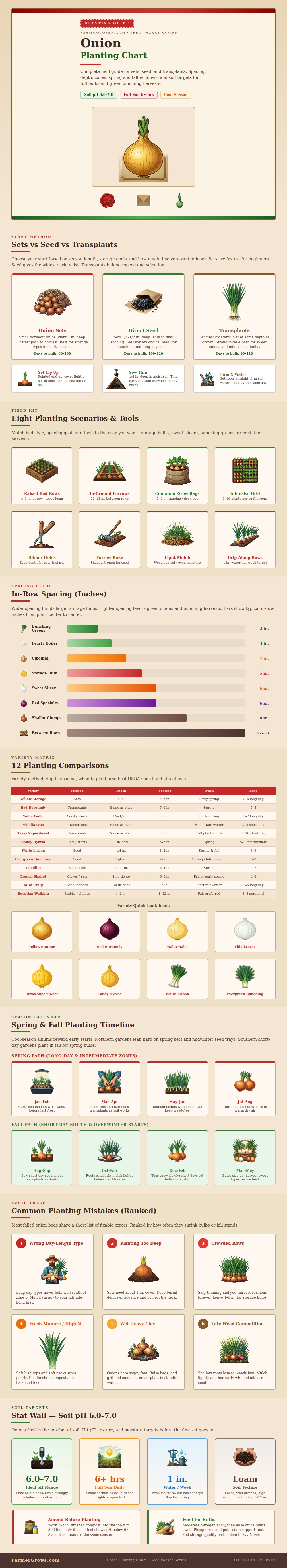 Onion Planting Chart