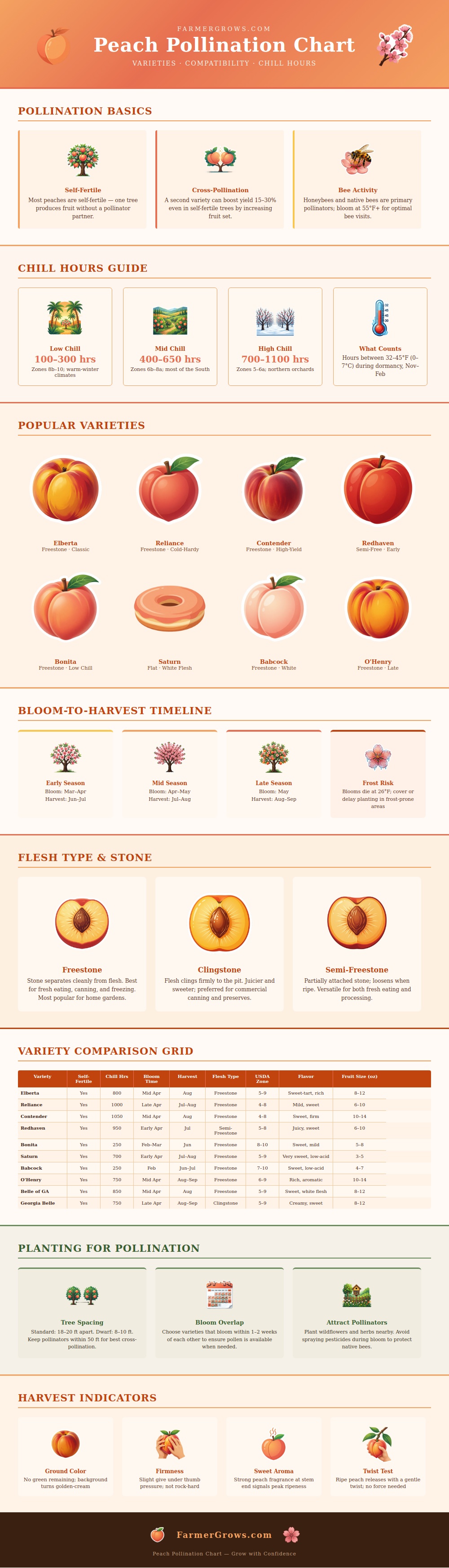 Peach Pollination Chart