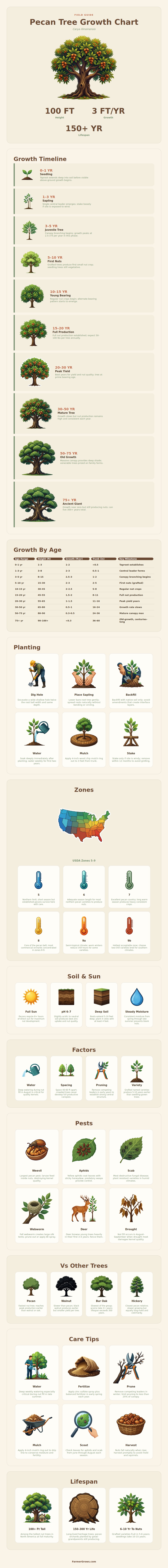 Pecan Tree Growth Rate Chart