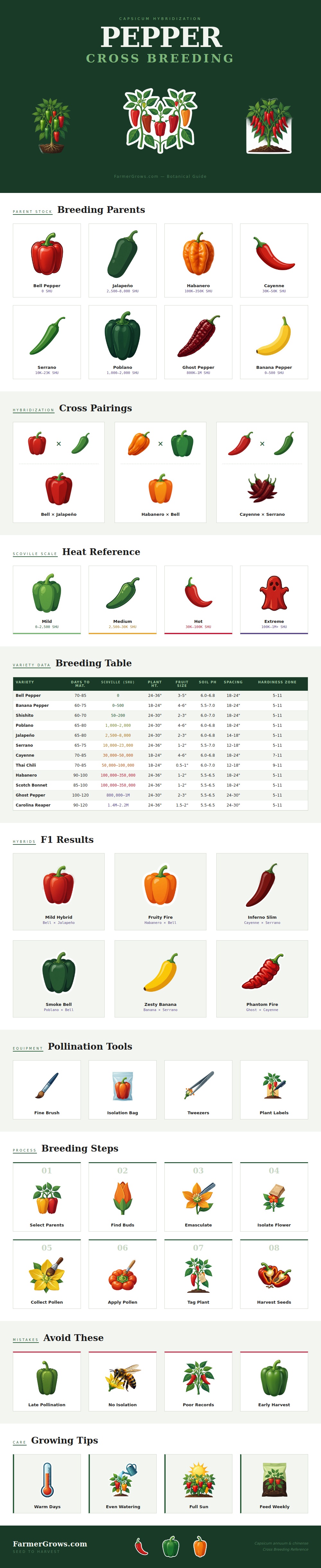 Pepper Cross Breeding Chart