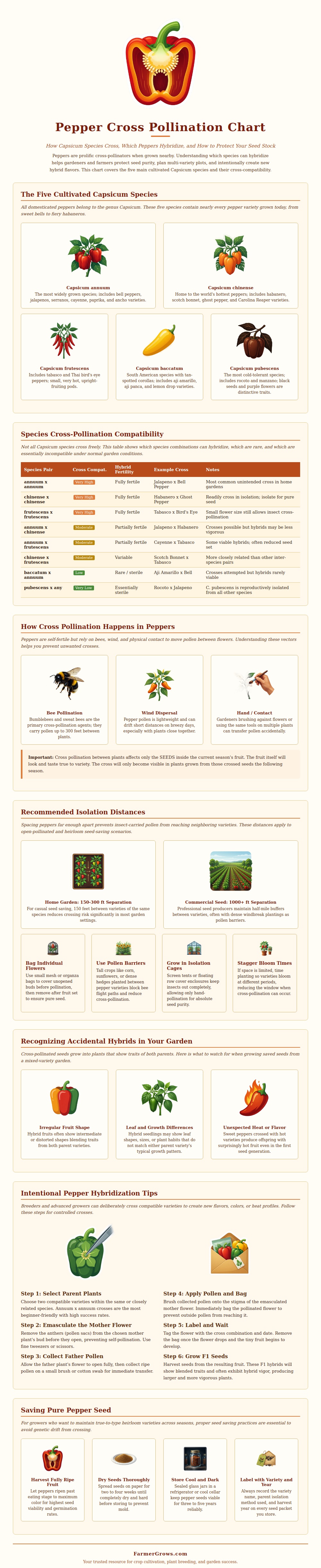 Pepper Cross Pollination Chart