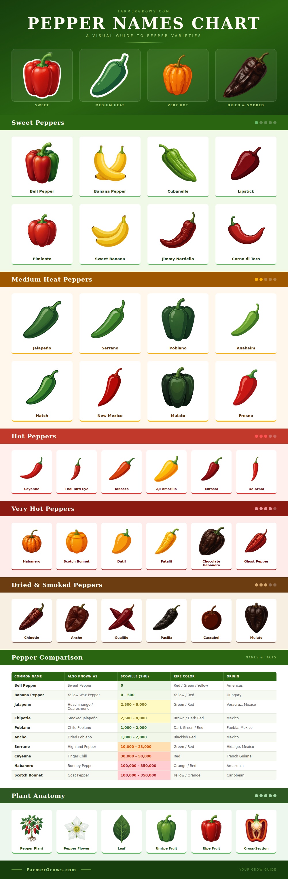 Pepper Names Chart