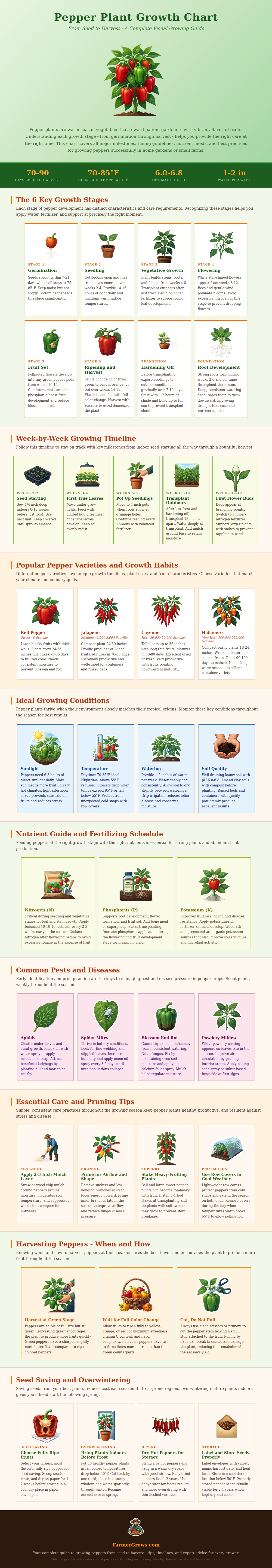 Pepper Plant Growth Chart