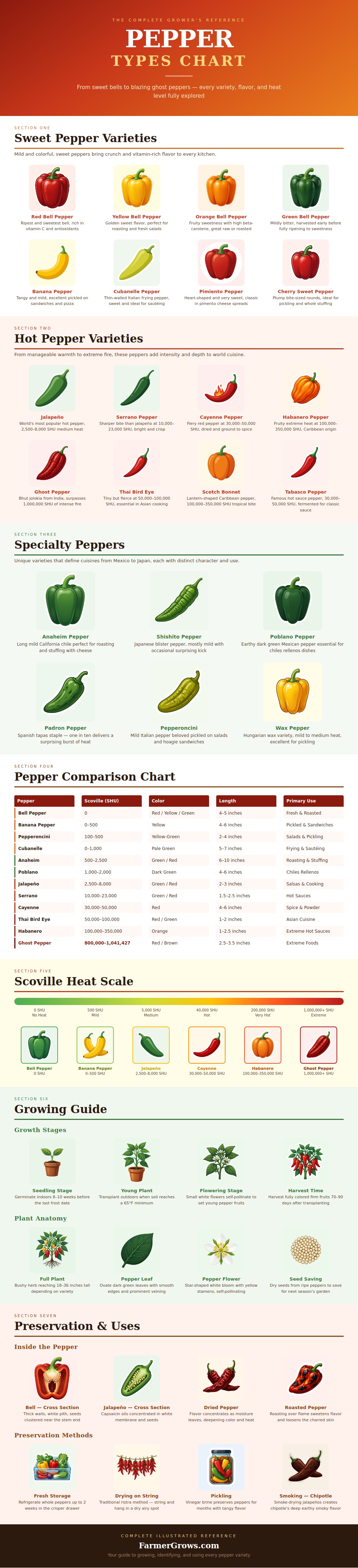 Pepper Types Chart