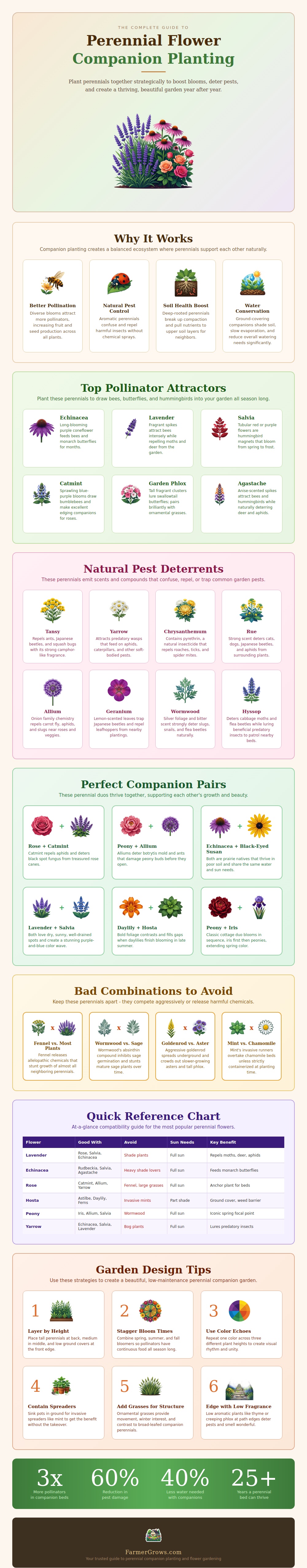 Perennial Flower Companion Planting Chart