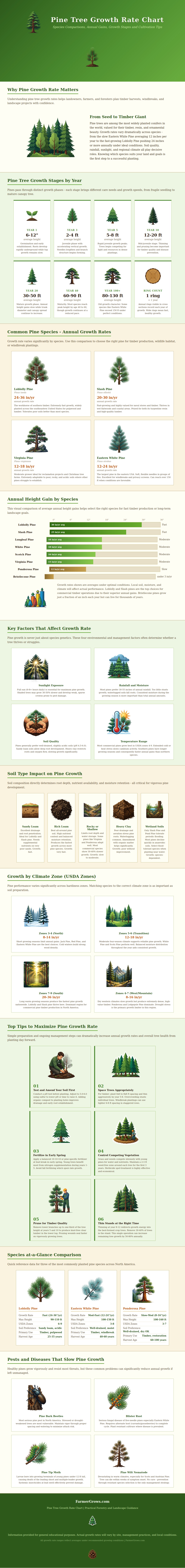 Pine Tree Growth Rate Chart