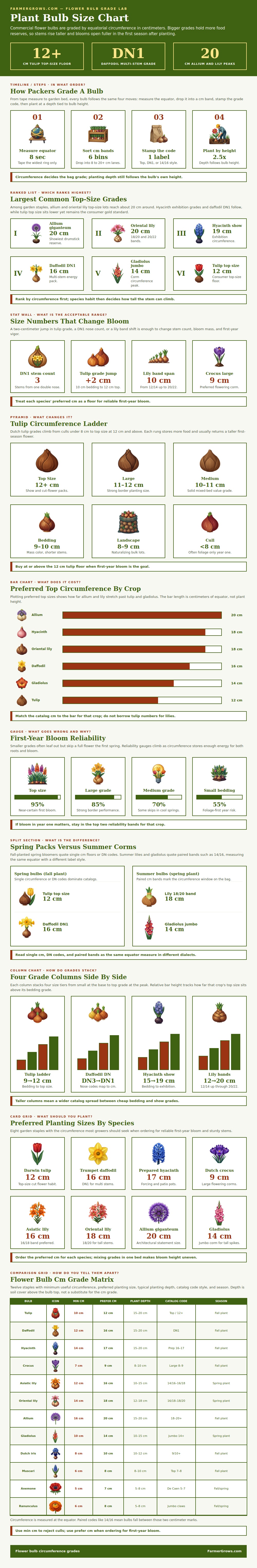 Plant Bulb Size Chart