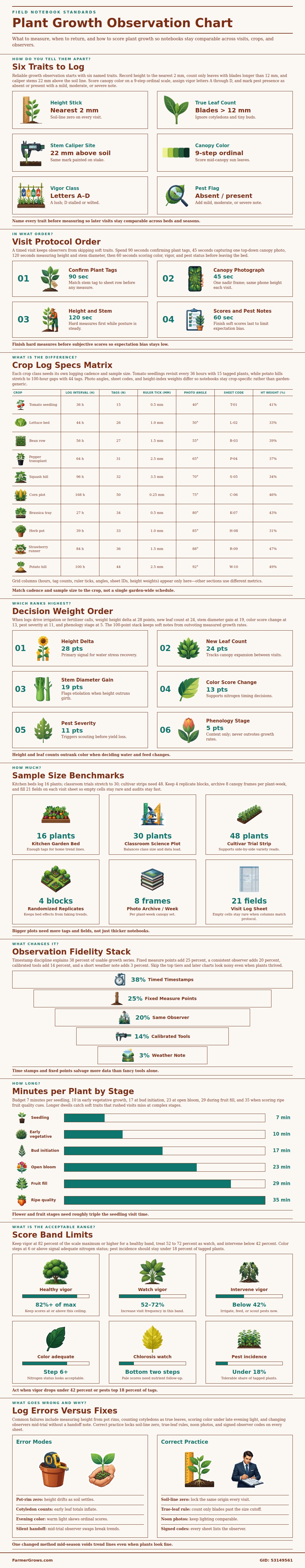 Plant Growth Observation Chart