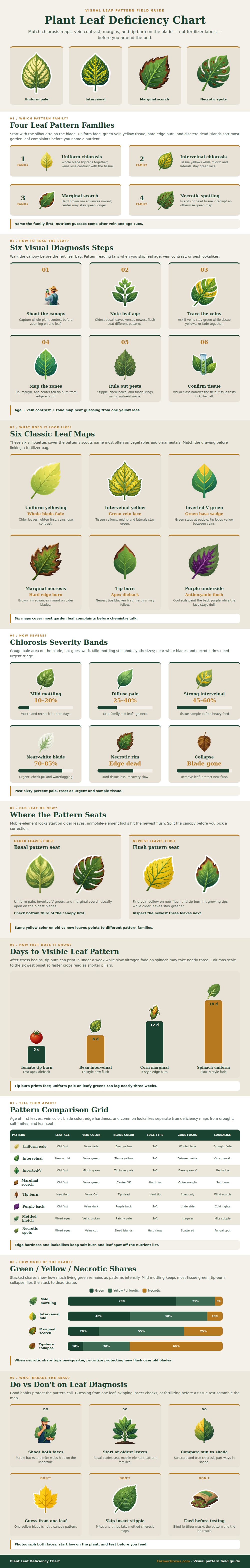 Plant Leaf Deficiency Chart