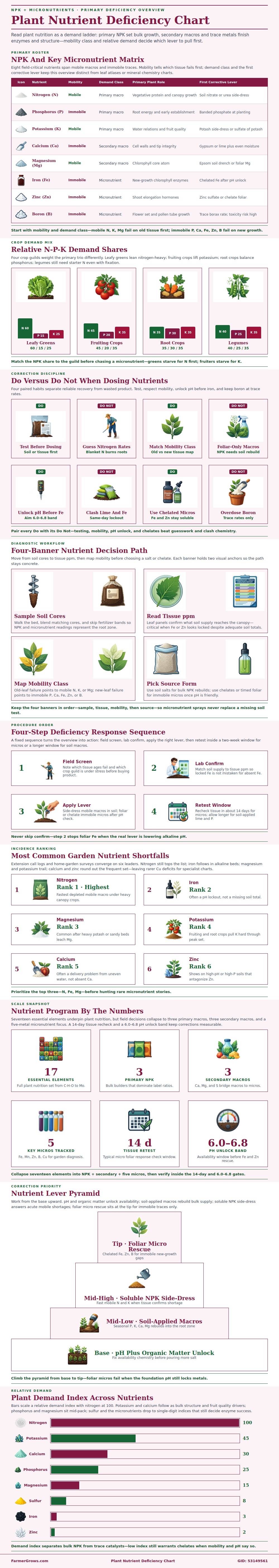 Plant Nutrient Deficiency Chart