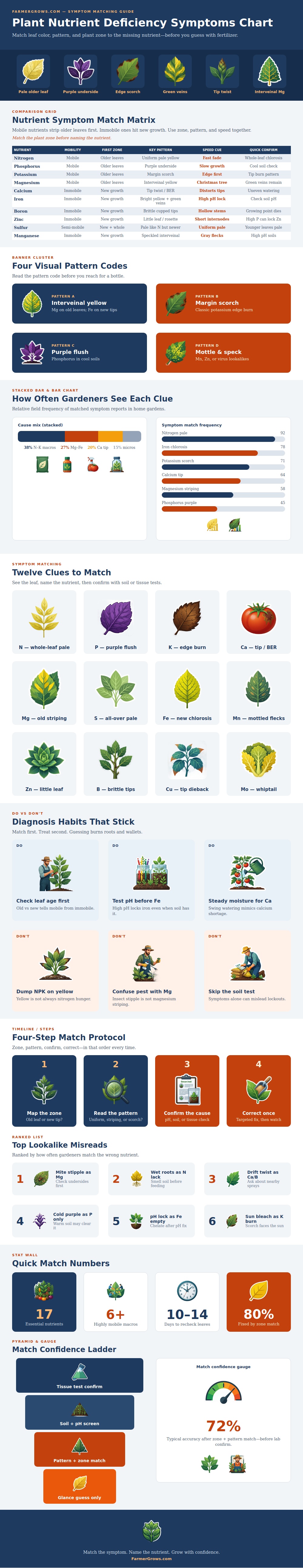 Plant Nutrient Deficiency Symptoms Chart