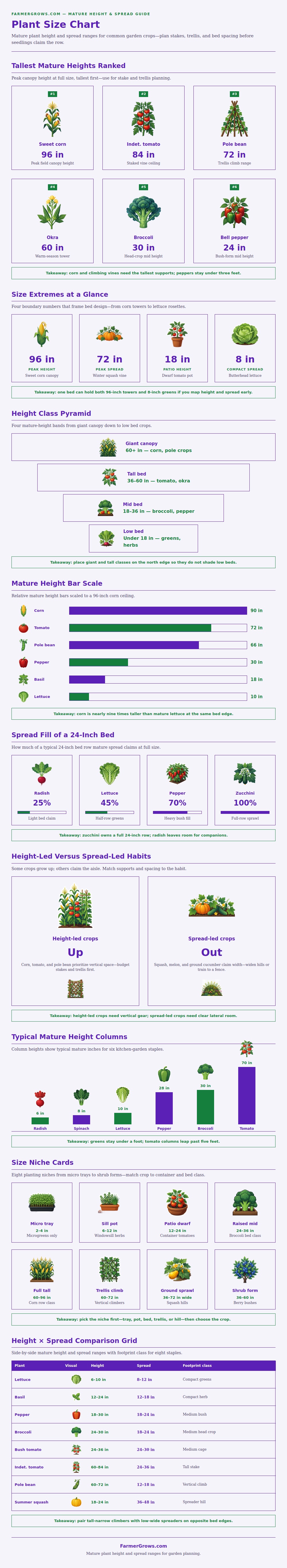 Plant Size Chart