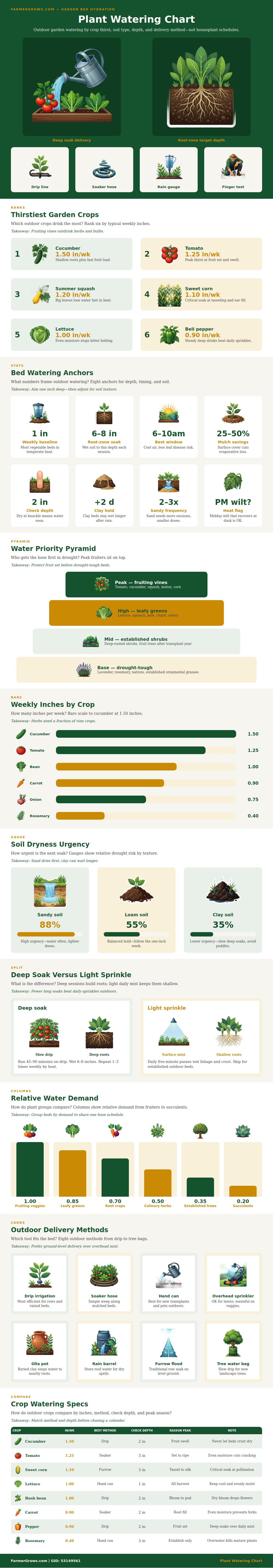 Plant Watering Chart