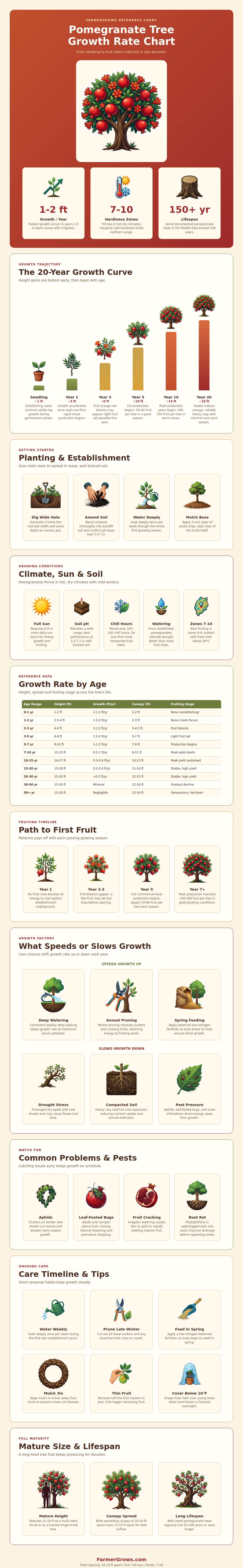 Pomegranate Tree Growth Rate Chart