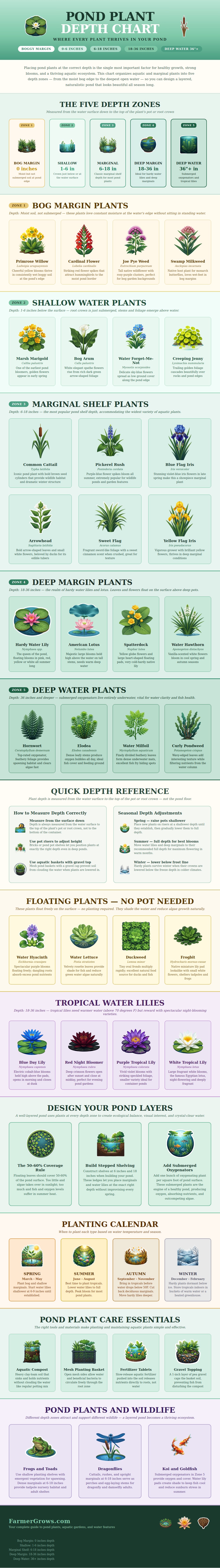 Pond Plant Depth Chart